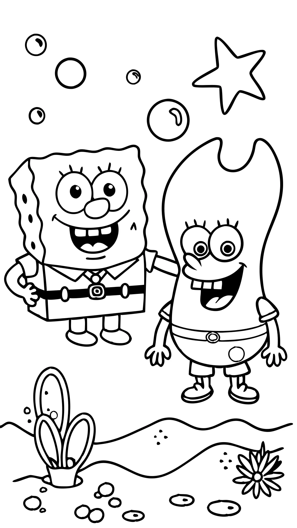 spongebob sandy coloring pages